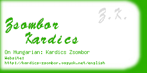 zsombor kardics business card